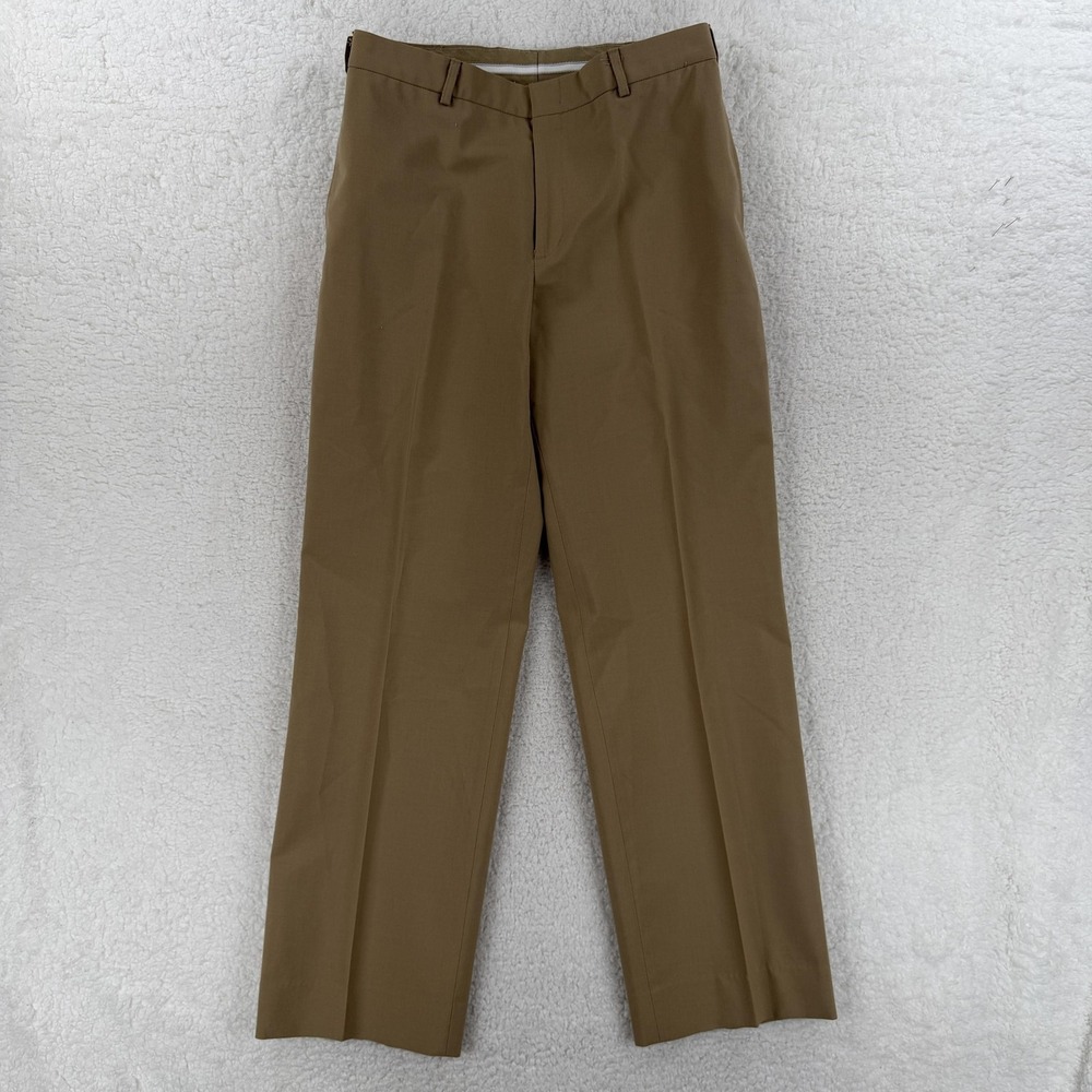 Flying Cross‎ U.S. Navy Dress Pants Mens 33x32 Beige Classic Fit Wool Blend